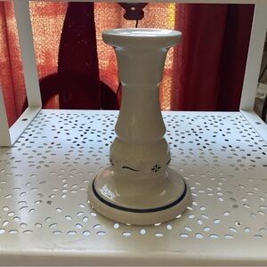 Longaberger WOVEN TRADITIONS (CLASSIC BLUE) 5" Candlestick pre-owned